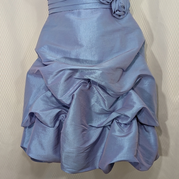Morgan 4 Ever Strapless Short Formal, Pastel Periwinkle, Size 5/6 - Picture 6 of 13